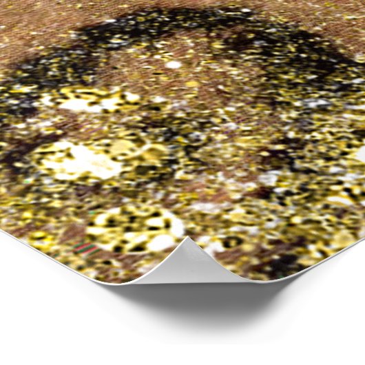 Leopard Cheetah Animal Print Gold Glitter Banner (Hoek)