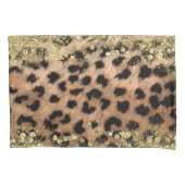 Leopard Cheetah Animal print Gold Glitter Modern Kussensloop (Voorkant)
