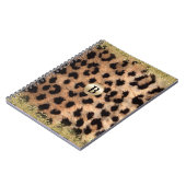 Leopard Cheetah Animal print Gold Glitter Modern Notitieboek (Linkerzijde)