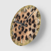 Leopard Cheetah Animal print Gold Glitter Modern Ronde Klok (Hoek)