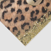 Leopard Cheetah Animal print Gold Glitter Monogram Tissuepapier (Detail)