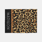 Leopard Cheetah Animal Print Pattern Baby Girl Fleece Deken (Voorkant (Horizontaal))