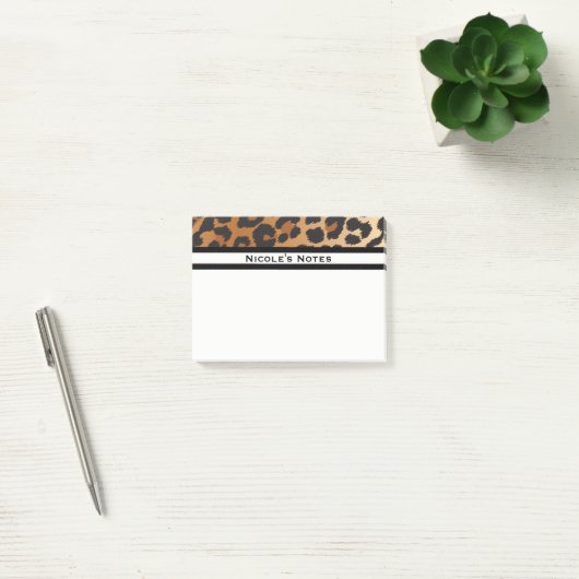 Leopard Cheetah Animal Print Trendy Gepersonalisee Post-it® Notes (Kantoor)