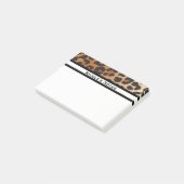 Leopard Cheetah Animal Print Trendy Gepersonalisee Post-it® Notes (Schuin)