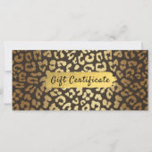 Leopard Cheetah Animal Skin Print Gift Certificate (Voorkant)
