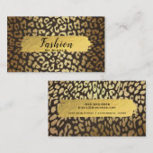 Leopard Cheetah Animal Skin Print Glam Modern Visitekaartje (Voorkant / Achterkant)