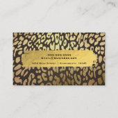 Leopard Cheetah Animal Skin Print Glam Modern Visitekaartje (Achterkant)