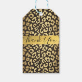 Leopard Cheetah Animal Skin Print Gouden Favor Cadeaulabel (Voorkant)
