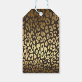 Leopard Cheetah Animal Skin Print Gouden Favor Cadeaulabel (Achterkant)