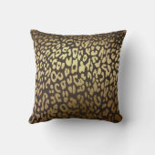 Leopard Cheetah Animal Skin Print Modern Glam Gold Kussen (Achterkant)