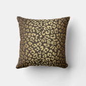 Leopard Cheetah Animal Skin Print Modern Glam Gold Kussen (Achterkant)