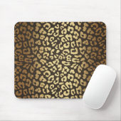 Leopard Cheetah Animal Skin Print Modern Glam Gold Muismat (Met muis)
