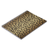 Leopard Cheetah Animal Skin Print Modern Glam Gold Notitieboek (Linkerzijde)