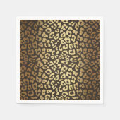 Leopard Cheetah Animal Skin Print Modern Glam Gold Servetten (Voorkant)