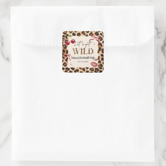 Leopard Cheetah Bachelorette Party Sticker (Tas)