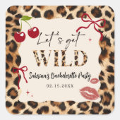 Leopard Cheetah Bachelorette Party Sticker (Voorkant)