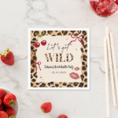 Leopard Cheetah Bachelorette Weekend Party Napkins Servet (Insitu)