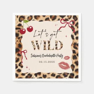 Leopard Cheetah Bachelorette Weekend Party Napkins Servet