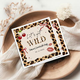 Leopard Cheetah Bachelorette Weekend Party Napkins Servet