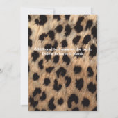 Leopard Cheetah Black Pink Bow Girls Uitnodiging (Achterkant)
