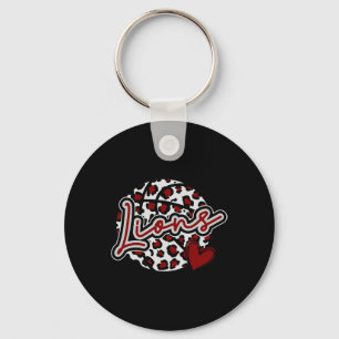 Leopard Cheetah Bysketbyll Lions Maroon Spirit Gam Sleutelhanger