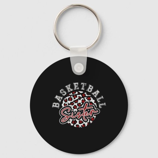 Leopard Cheetah Bysketbyll Sister Sleutelhanger (Voorkant)