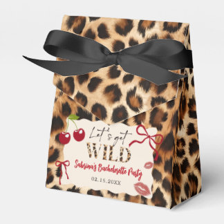 Leopard Cheetah Cherry Bachelorette Party Bedankdoosjes