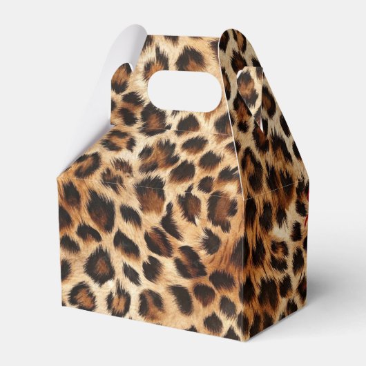 Leopard Cheetah Cherry Birthday Favor Box Bedankdoosjes (Achterkant)