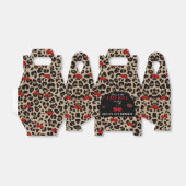Leopard Cheetah Cherry Birthday Favor Box Bedankdoosjes (Uitgevouwen)
