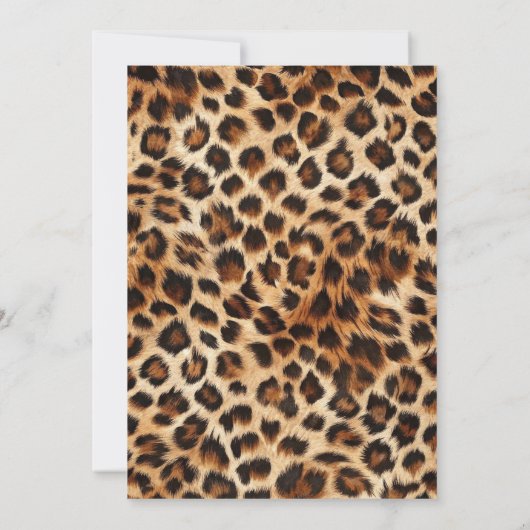 Leopard Cheetah Cherry Birthday Kaart (Achterkant)