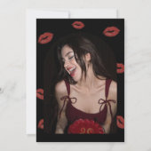 Leopard Cheetah Cherry Birthday Photo Invitation Kaart (Achterkant)