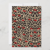 Leopard Cheetah Coquette Cherry Birthday Kaart (Achterkant)