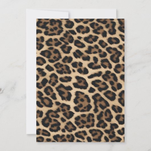 Leopard Cheetah Coquette Cherry Birthday Kaart (Achterkant)