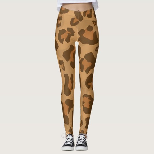 Leopard Cheetah Cougar Jaguar Puma Pattern Leggings (Voorkant)