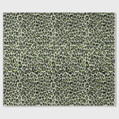 Leopard, cheetah, dierlijk gedrukt groen cadeaupapier (Vlak)