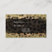 Leopard Cheetah Gold Glitter Verwijs een vriend Aanbevelingskaartje (Achterkant)