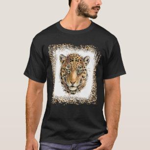 Leopard Cheetah Jaguar Hoofd Waterverf Dier T-shirt