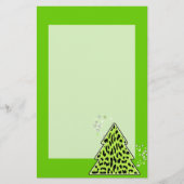 Leopard cheetah kerstboom Stationery Briefpapier (Voorkant)