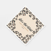 Leopard Cheetah Laten we wild worden! verjaardagsf Servet (Hoek)