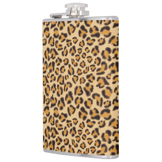 Leopard cheetah-patroon heupfles (Links)