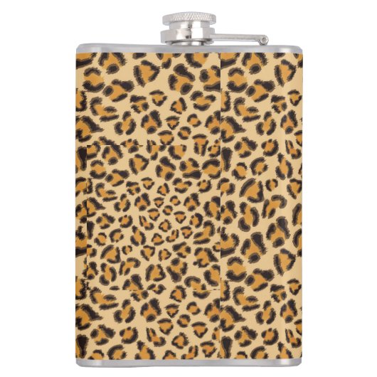 Leopard cheetah-patroon heupfles (Achterkant)