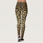 Leopard Cheetah Print Animal Skins Gold Ombre Leggings (Achterkant)