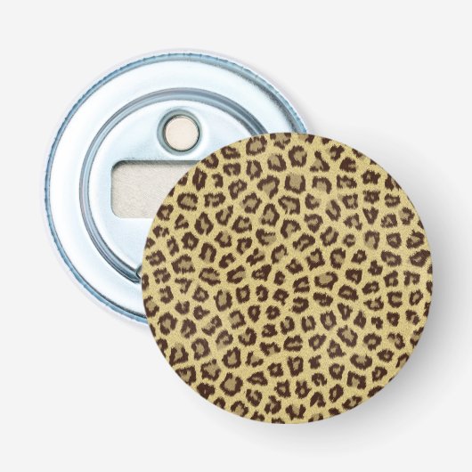 Leopard/Cheetah Print Button Flesopener (Voorkant)