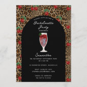 Leopard Cheetah Print Cherry Bachelorette Photo Kaart (Voorkant)