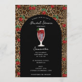 Leopard Cheetah Print Cherry Bridal Shower Kaart (Voorkant)