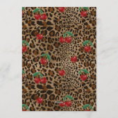 Leopard Cheetah Print Cherry On Top Birthday Kaart (Achterkant)