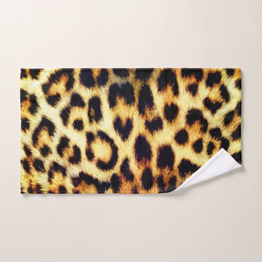 Leopard Cheetah Print Faux Fur Bad Handdoek (Handdoek)