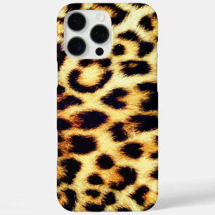 Leopard Cheetah Print Faux Fur iPhone 16 Pro Max Hoesje