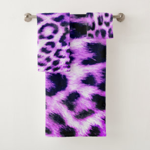 Leopard Cheetah Print Faux roze Bad Handdoek