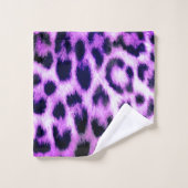 Leopard Cheetah Print Faux roze Bad Handdoek (Wasdoekje)